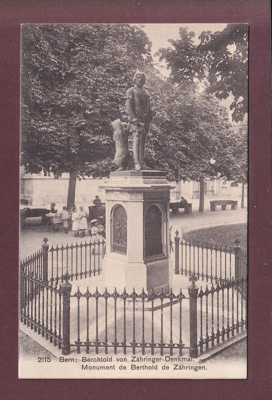 Cartoline postali: BERN - Zähringer-Denkmal – Usato da Pully venduto da nicecards