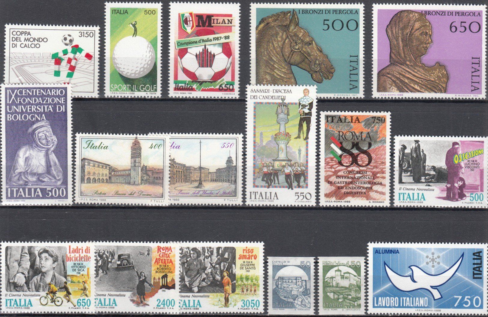 Alle Briefmarken: Italien 1988 postfrisch – Gebraucht aus Bürglen TG von StampGraf 2