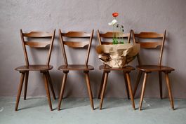 4 chaises bistrot scandinave vintage années 50