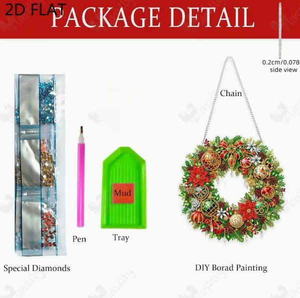 Bastelsets: Diamond Painting Aufhänger Weihnachtskranz – Neu und originalverpackt aus Obergösgen von Diamond-Painting 2