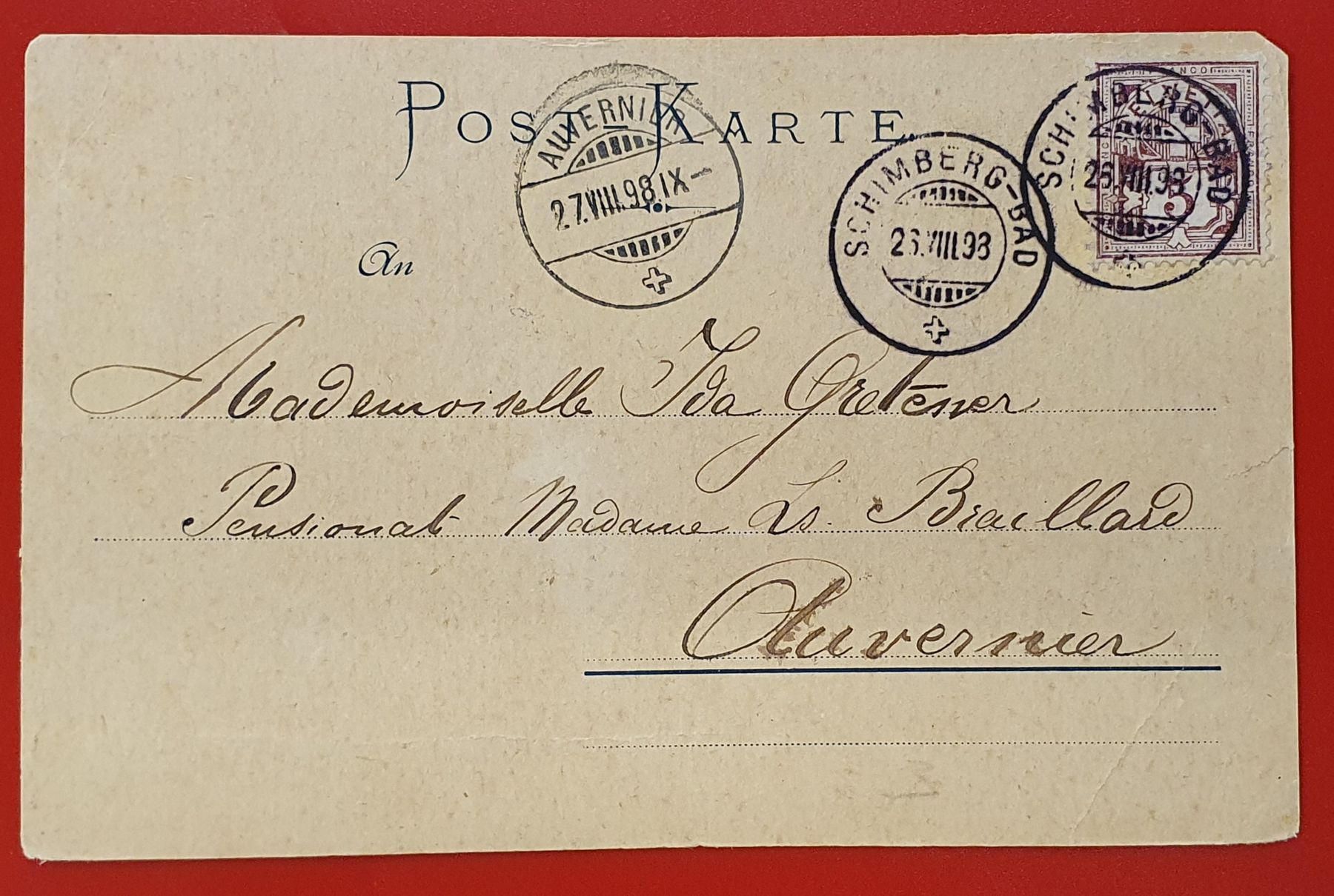 Ansichtskarten: Schimberg-Bad im Entlebuch 1898 – Gebraucht aus Kreuzlingen von Rschweiz1 1