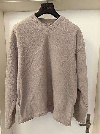 Faserpelz Pullover V-Ausschnitt Gr L