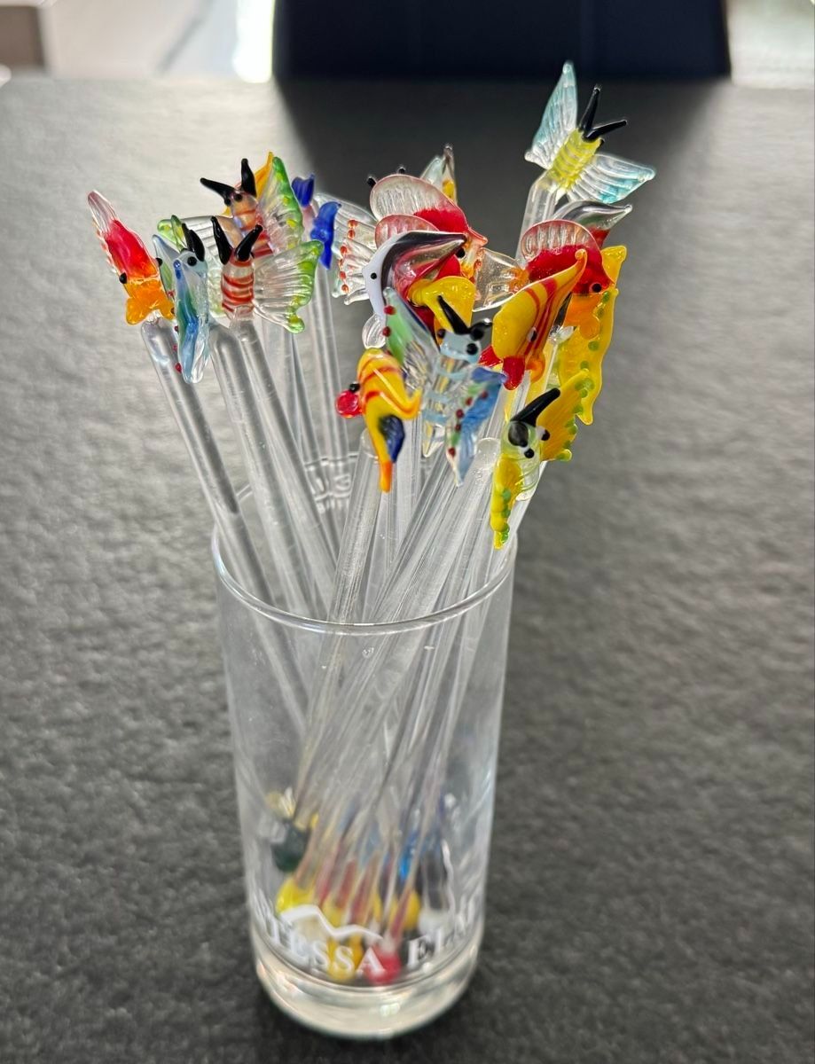 Tutte le decorazioni: 16 Swizzle Sticks aus Glas – Nuovo (secondo la descrizione) da Greifensee venduto da Snowtime 4