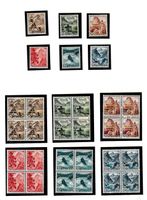 4 Freimarken-Sätze 1948 - Farbänderungen + Neue Zeichnung