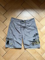 Badehose grau gemustert W34
