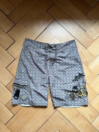 Badehose grau gemustert W34