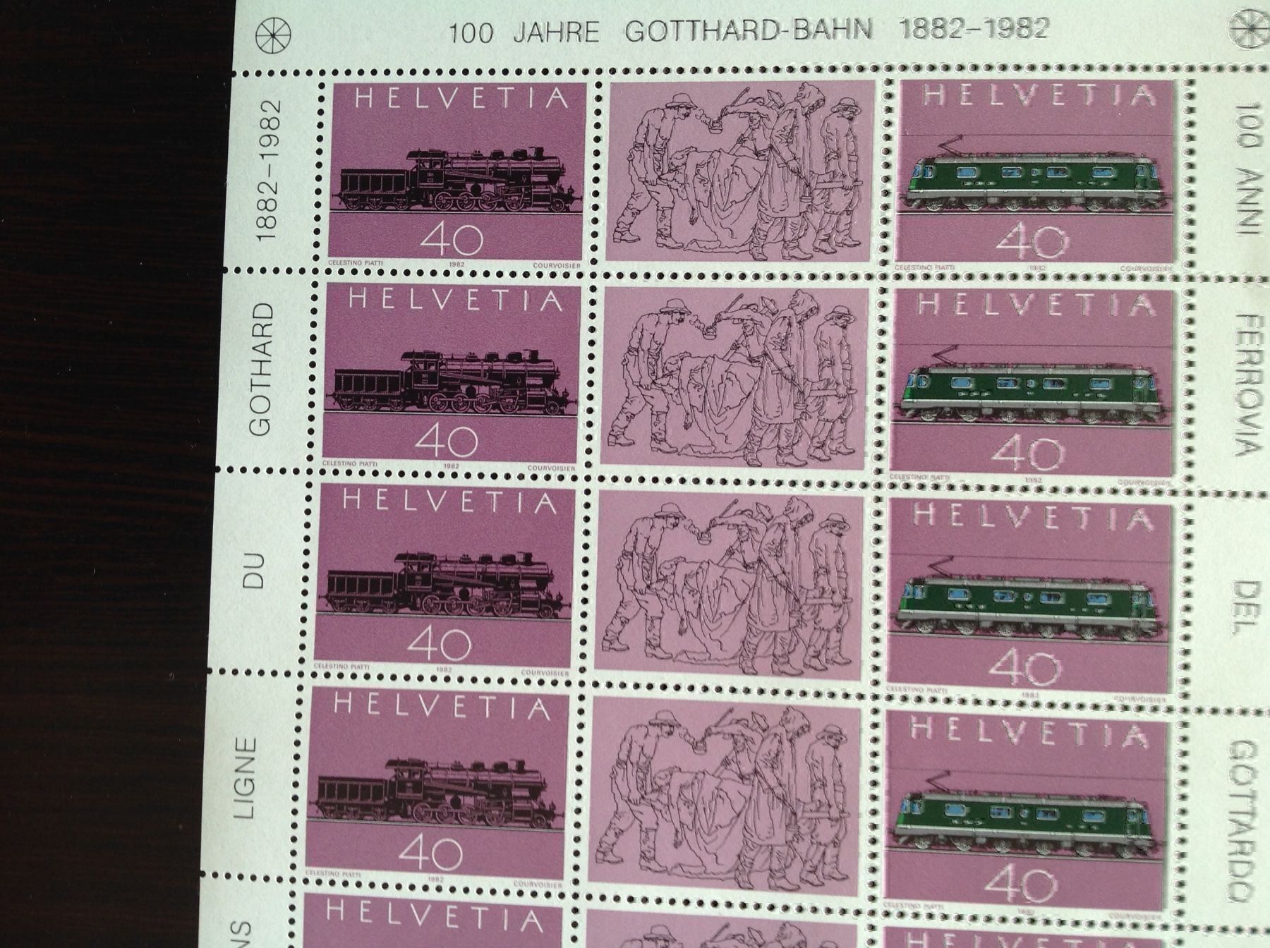 Tutti i francobolli: 100 Jahre Gotthard-Bahn 1882-1982 – Usato da Horw venduto da Luki49 1