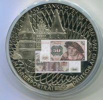 Medaille 50 DM Männerporträt. PP