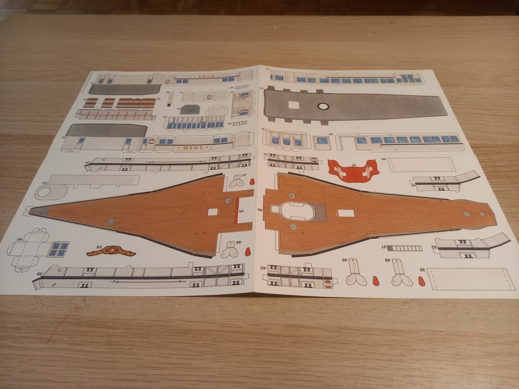 Kit bricolage: Original Bogen Dampfschiff Rigi zum selber Basteln! – Usato da Luzern venduto da titanic68 1