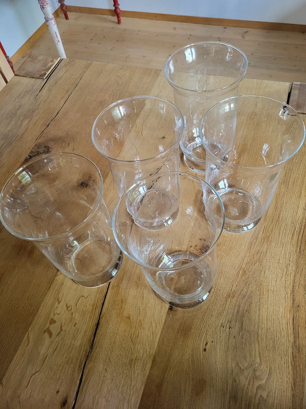 Vasi & Recipienti: Grosse Glasvasen für Blumen oder Kerzen, 5 Stk. – Usato da Oberdiessbach venduto da Sathory 3