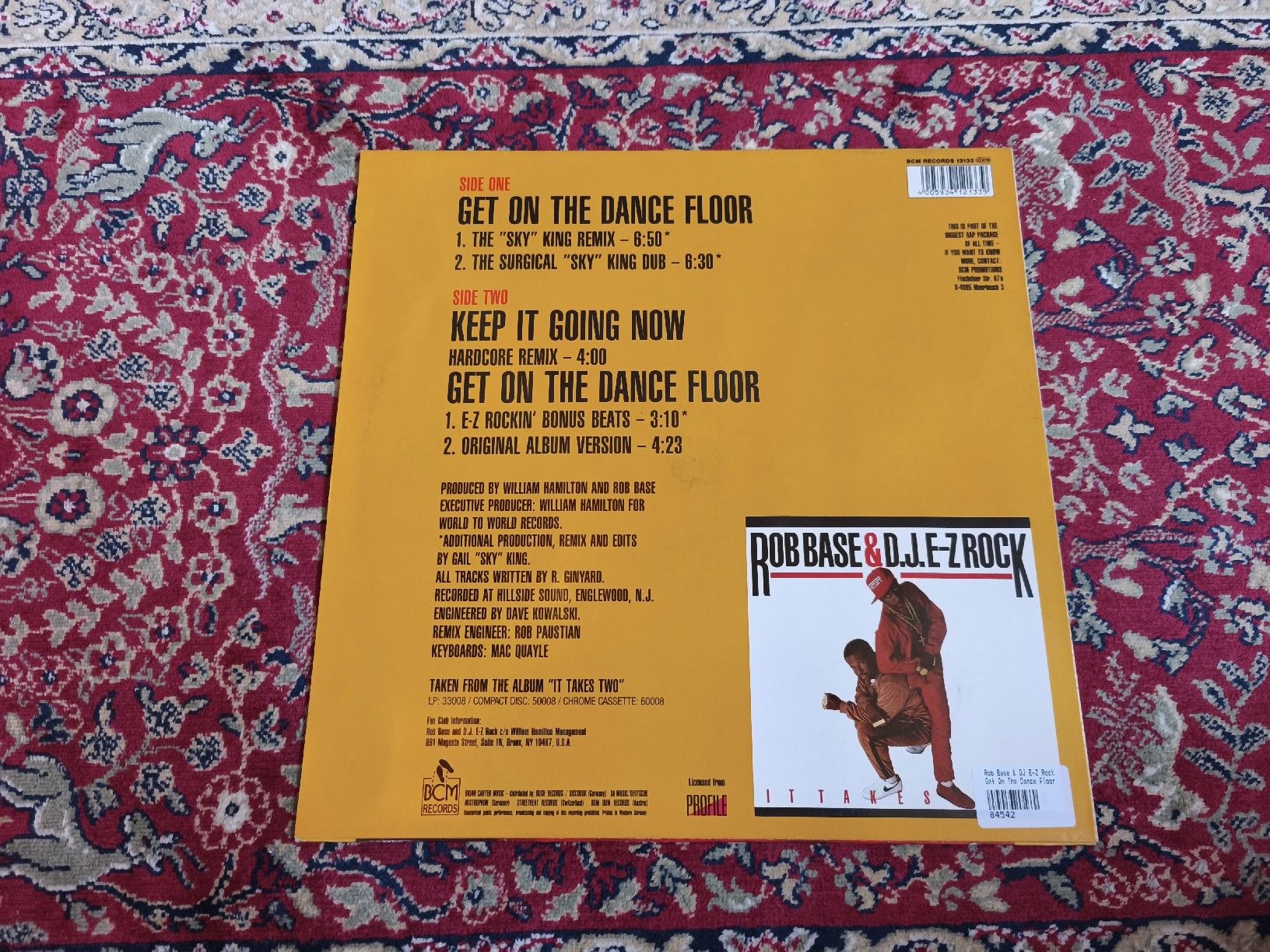 Dischi in vinile: Rob Base & DJ E-Z Rock - Get On The Dancefloor – Usato da Kandersteg venduto da digginblackpearlz 1