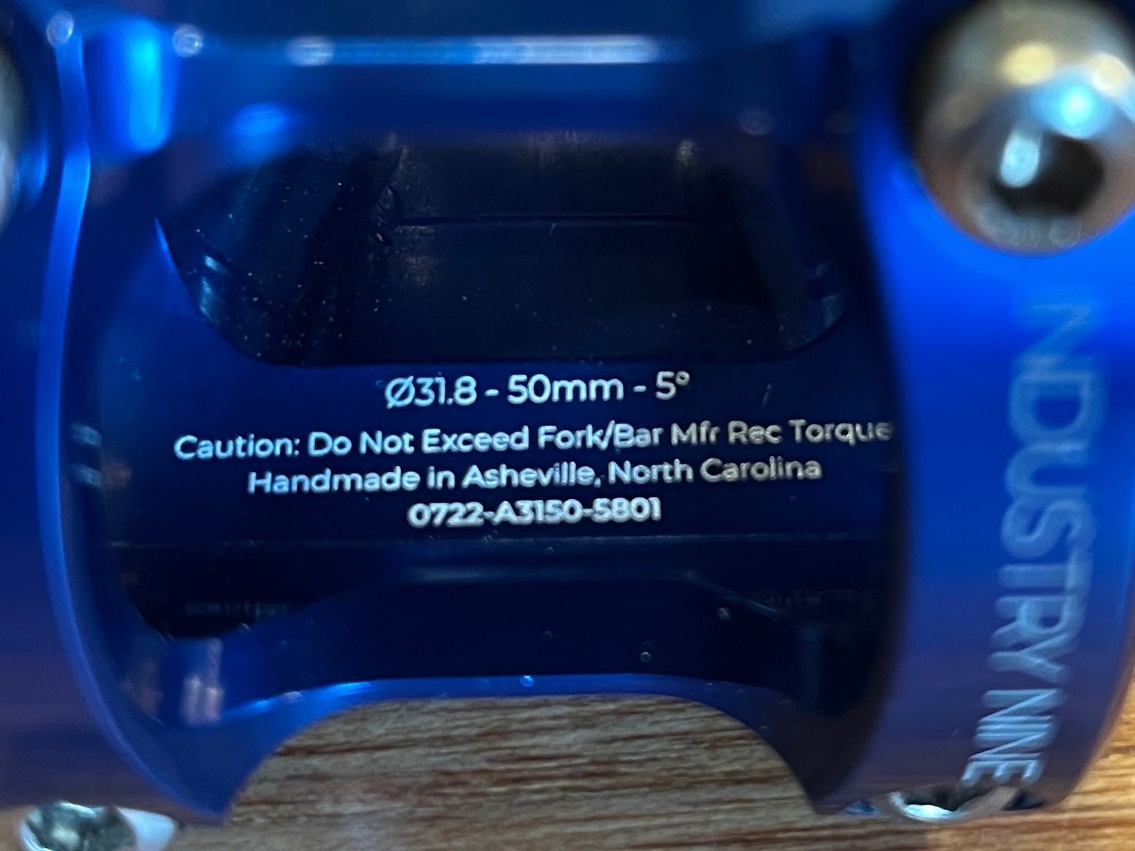 Pezzi di ricambio: Potence Industry Nine bleue – Usato da Cugy VD venduto da juanpoulix 4
