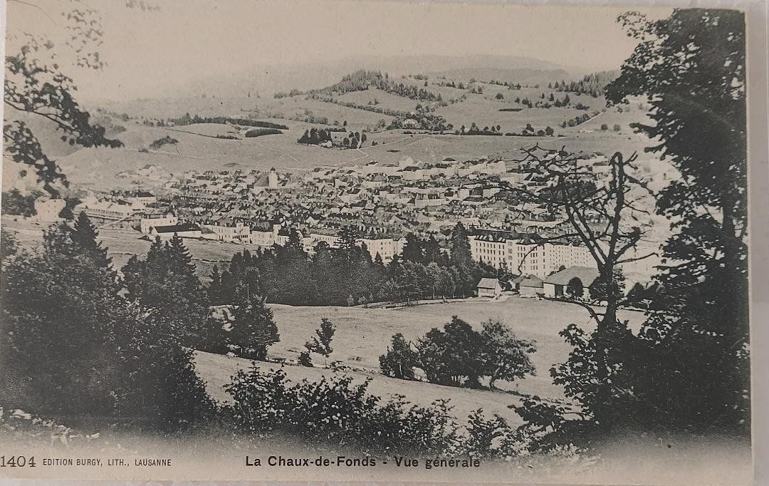 Cartoline postali: LA CHAUX-DE-FONDS - Vue générale – Usato da Delémont venduto da Domdom1
