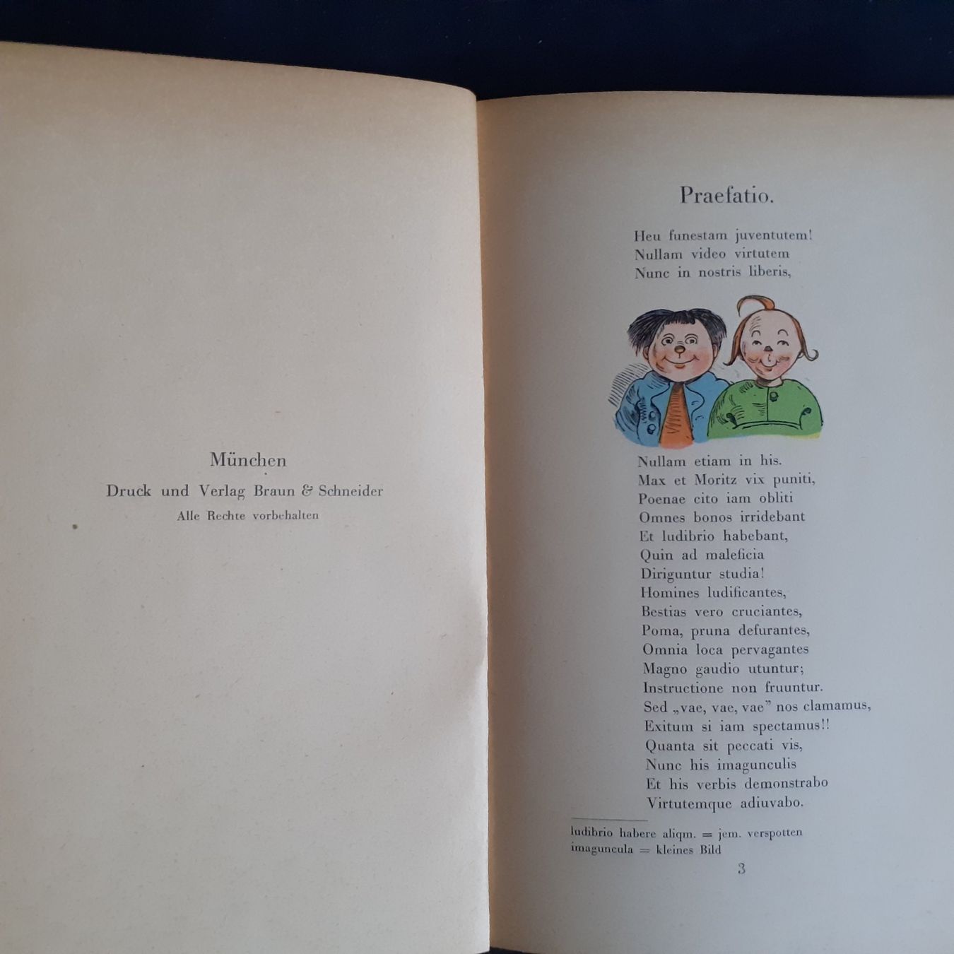 Livres: Wilhelm Busch Max et Moritz in sermonem Latinum conversa – D'occasion à Basel par Luge 1