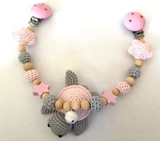 Kinderwagenkette Schildkröte rosa