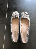 Ballerines Salvatore Ferragamo argentées à sequins