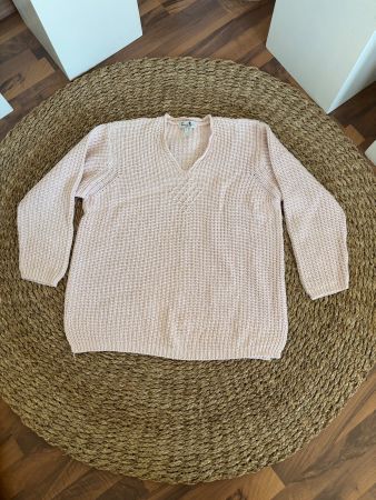 Baumwollpulli in rosa Gr 48