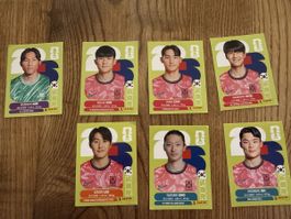 FIFA World Cup 2026 Sticker Südkorea - 7 Stück - Panini