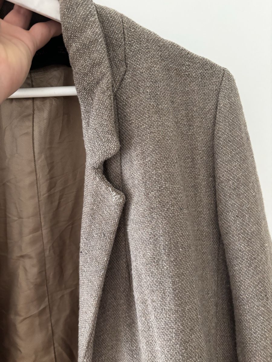 Zara Giacche: Leinen Blazer, Damen, Grösse M, Braun meliert – Usato da Basel venduto da Pepiteki 1