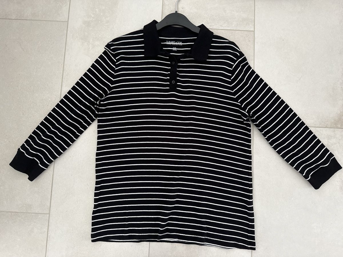 Magliette Polo: Damen Poloshirt schwarz / weiss gestreift – Usato da Zug venduto da Hehe