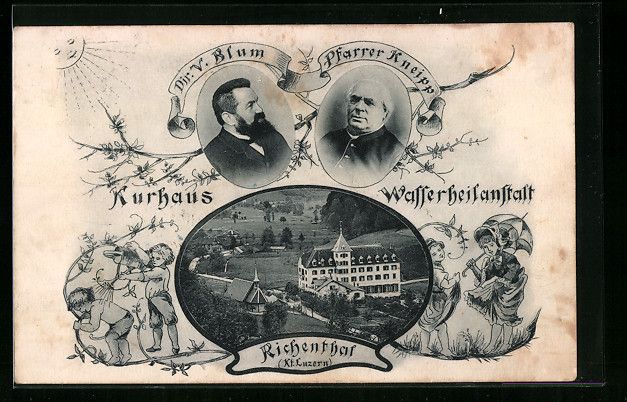 Cartes postales: Richenthal, Kurhaus, Wasserheilanstalt,  – D'occasion à Berlin par bartko-reher