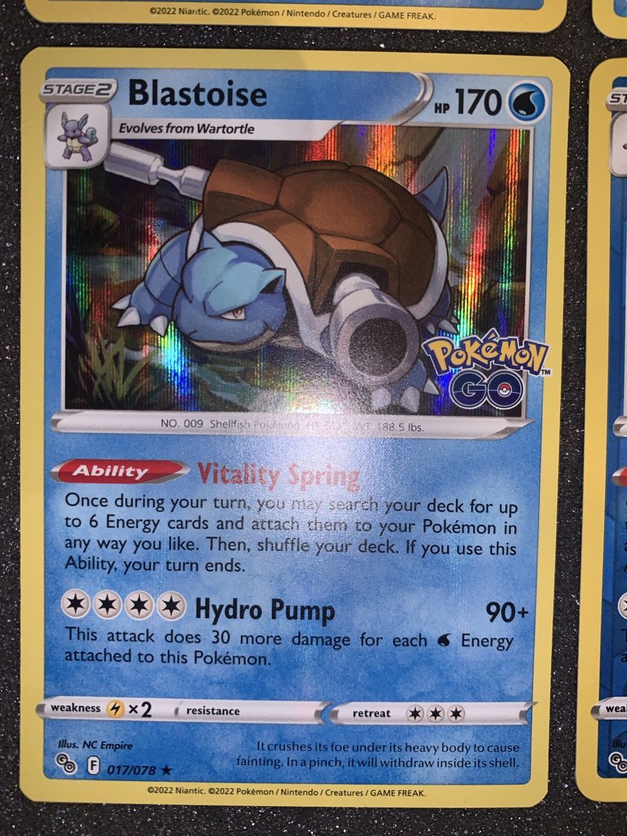 Pokémon Cartes à collectionner: Blastoise GO Squirtle, Wartortle, 4 carte – D'occasion à Bironico par ars_z6lb 3