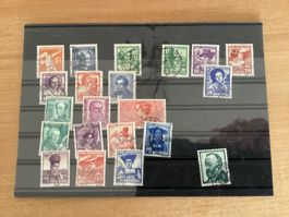Briefmarken Sammlung Pro Juventute, Jahrgänge 1931-1938