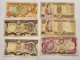 Banknoten aus Zypern