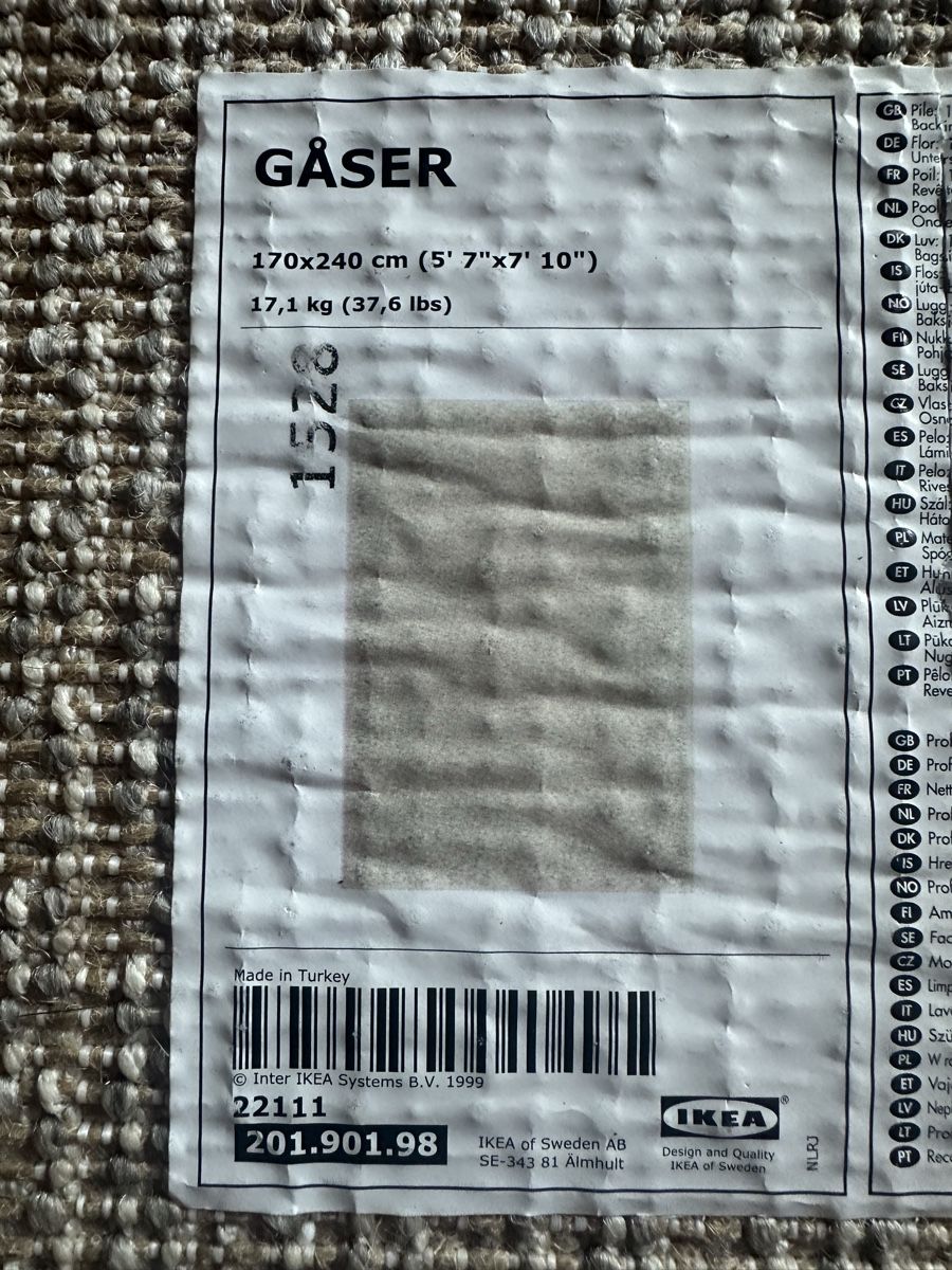 Tappeti: IKEA GÄSER Rug, 170x240 cm – Usato da Les Diablerets venduto da Jpenrice 3
