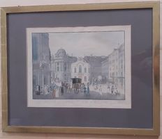 Antike Radierung Wien 19. Jht.