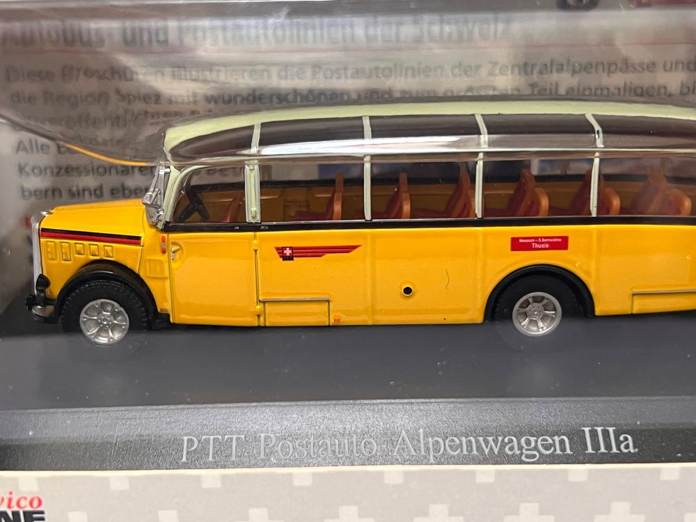 PTT Postauto Alpenwagen llla 1:87 Arwico H0 (Neu und originalverpackt ...