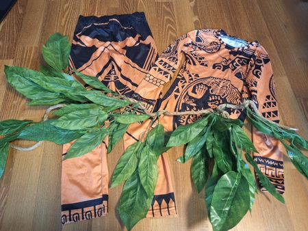Maui-Kostüm mit Blätterrock, Fastnachtund Halloween 128