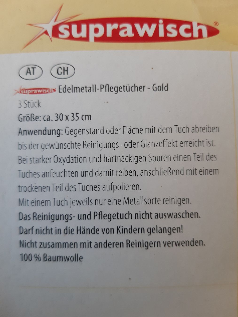Prodotti per la cura: Edelmetall-Pflegetücher – Nuovo e nell'imballaggio originale da Aarau venduto da crissta 2
