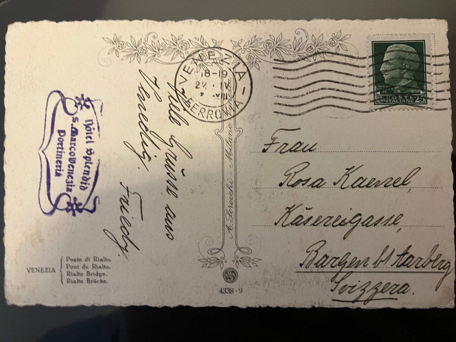 Cartoline postali: Ansichtskarte Venedig – Usato da Bolligen venduto da Isebo 1