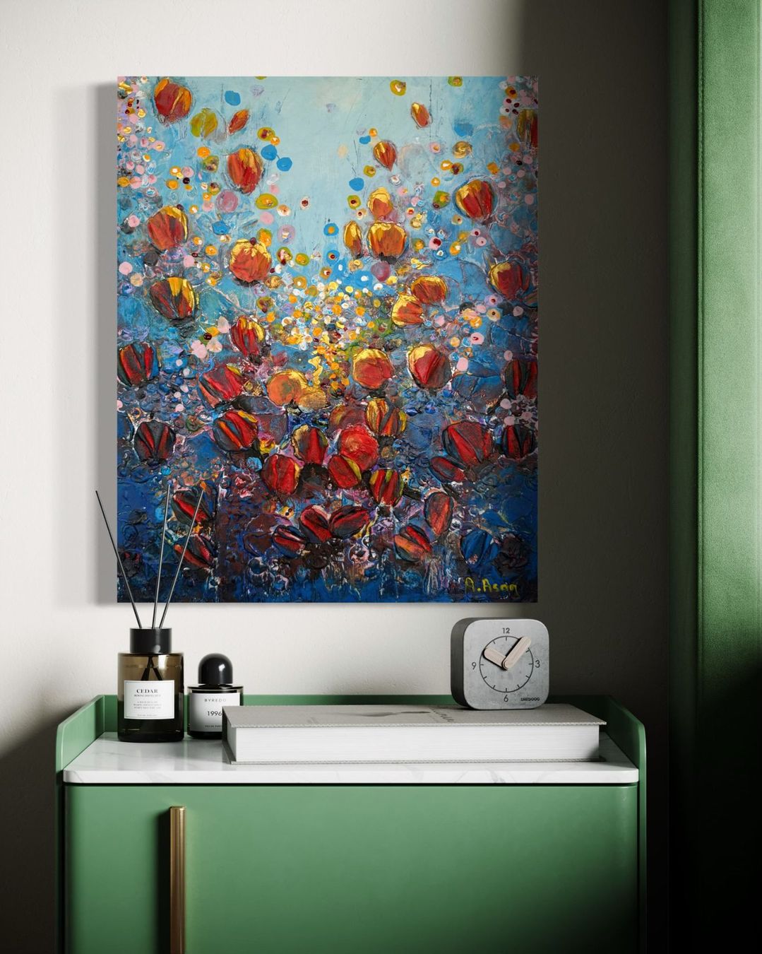 Dipinti: Tableau abstrait original, acrylique sur toile, été! – Nuovo (secondo la descrizione) da Meyrin venduto da Gubiskoart 2