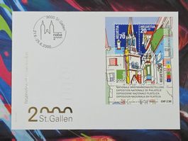 CL30 2x Enveloppe + Timbre Suisse 2000