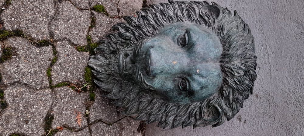 Holibanna Löwenkopf Wanddekoration Aus Harz - Elegante Skulptur Für Wohnzimmer & Büro