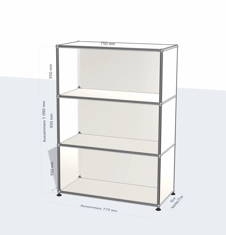 USM Scaffali: USM Haller Sideboard 1 / 3 - Farbe = Reinweiss – Usato da Rikon im Tösstal venduto da Kurt_Goes_Classic
