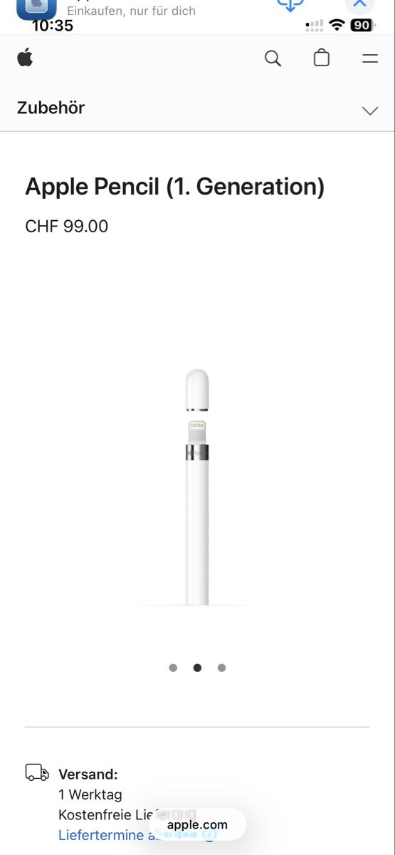 Apple Penna & Evidenziatori: Apple I Pad Pencil 1.Generation – Usato da Baar venduto da Vili7 1