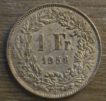 1 Franken Silber Münze 1956 