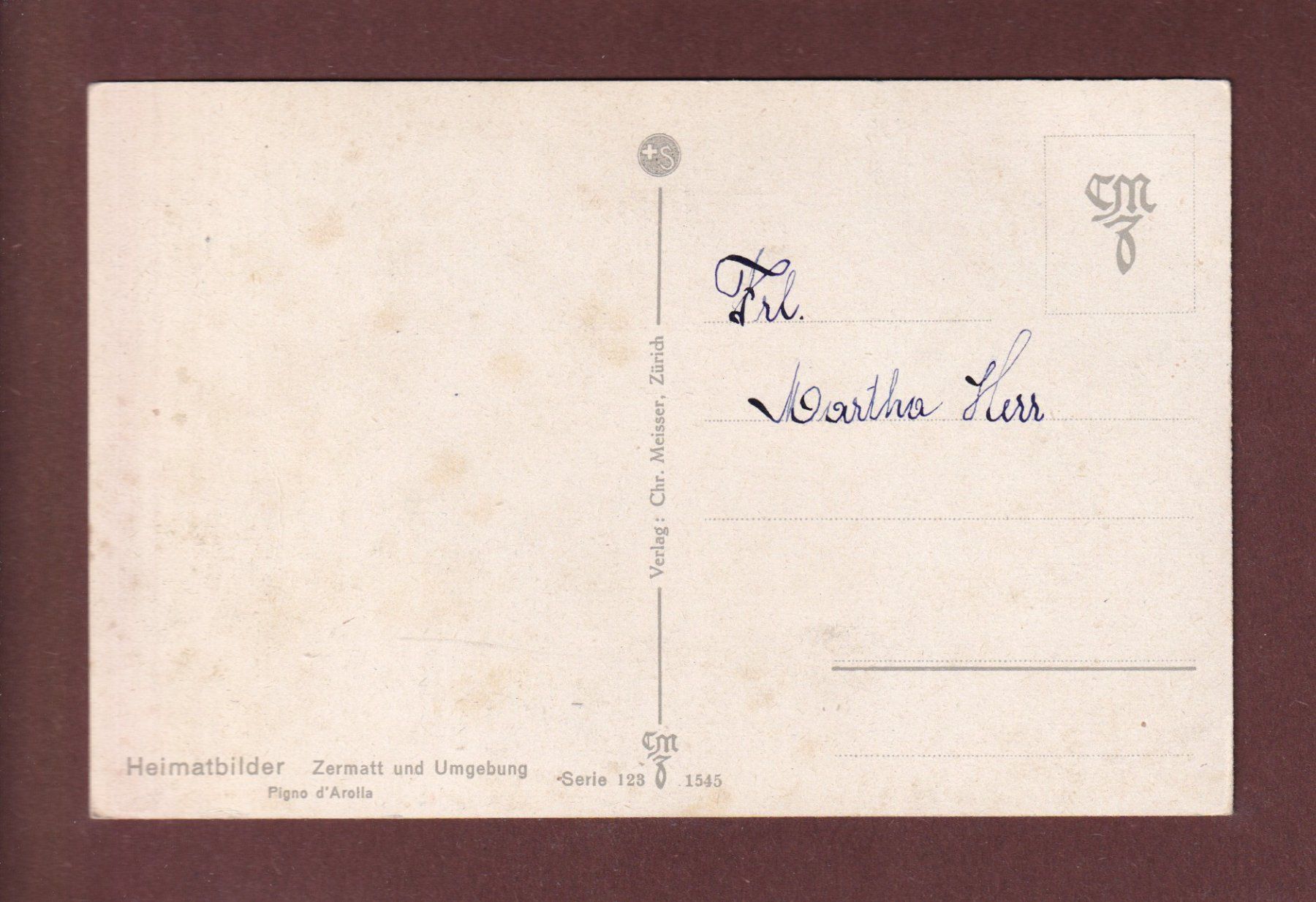 Cartoline postali: Zermatt - Pigne d'AROLLA – Usato da Pully venduto da nicecards-shop 1