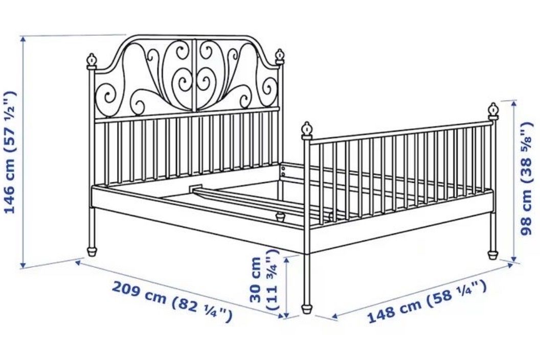 Ikea Letti: Leirvik Bettgestell 140x200 cm – Usato da Zürich venduto da luc_8vb9 1