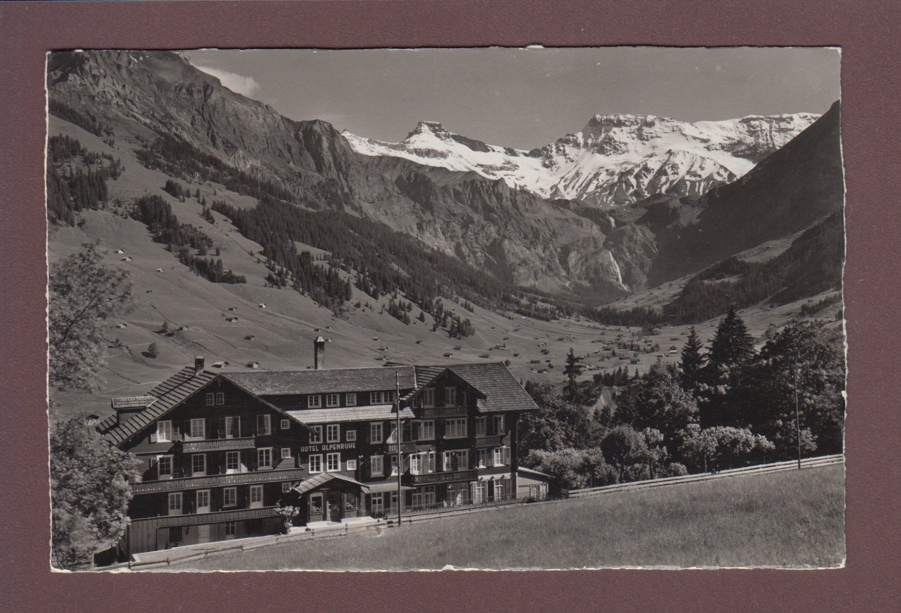 Cartoline postali: ADELBODEN - Hotel Alpenruhe - 1940 – Usato da Pully venduto da nicecards