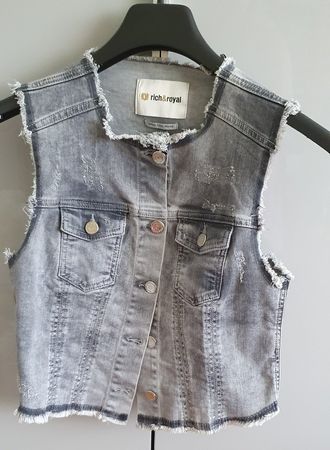 Jeansweste Farbe Hellgrau, Gr. S