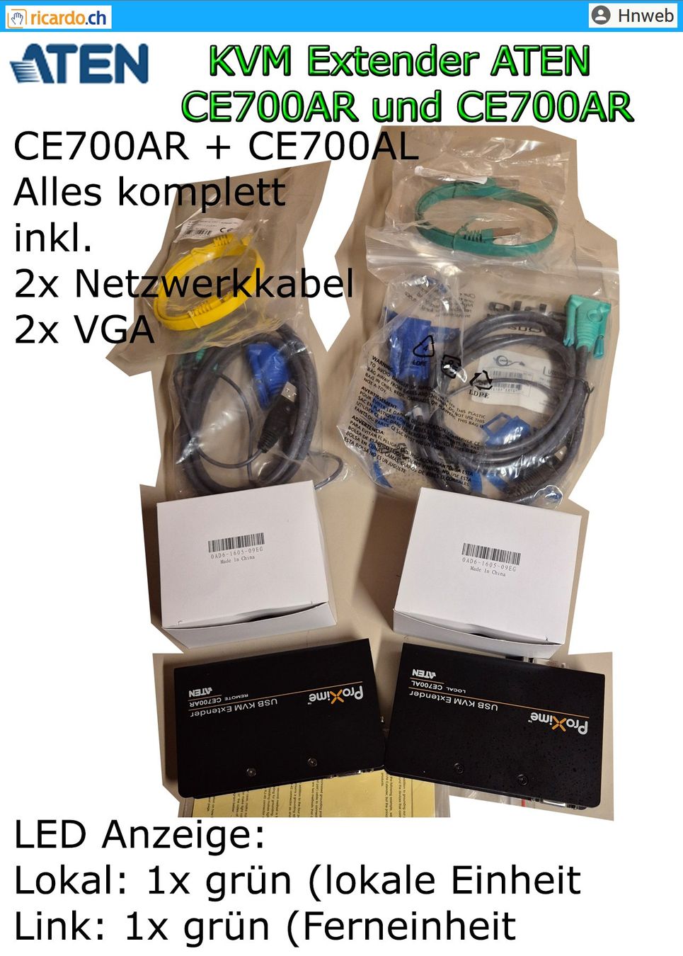 Unità & Adattatore: ATEN Proxime CE700AR USB KVM Remote Console Extender – Usato da Kaisten venduto da Hnweb 2