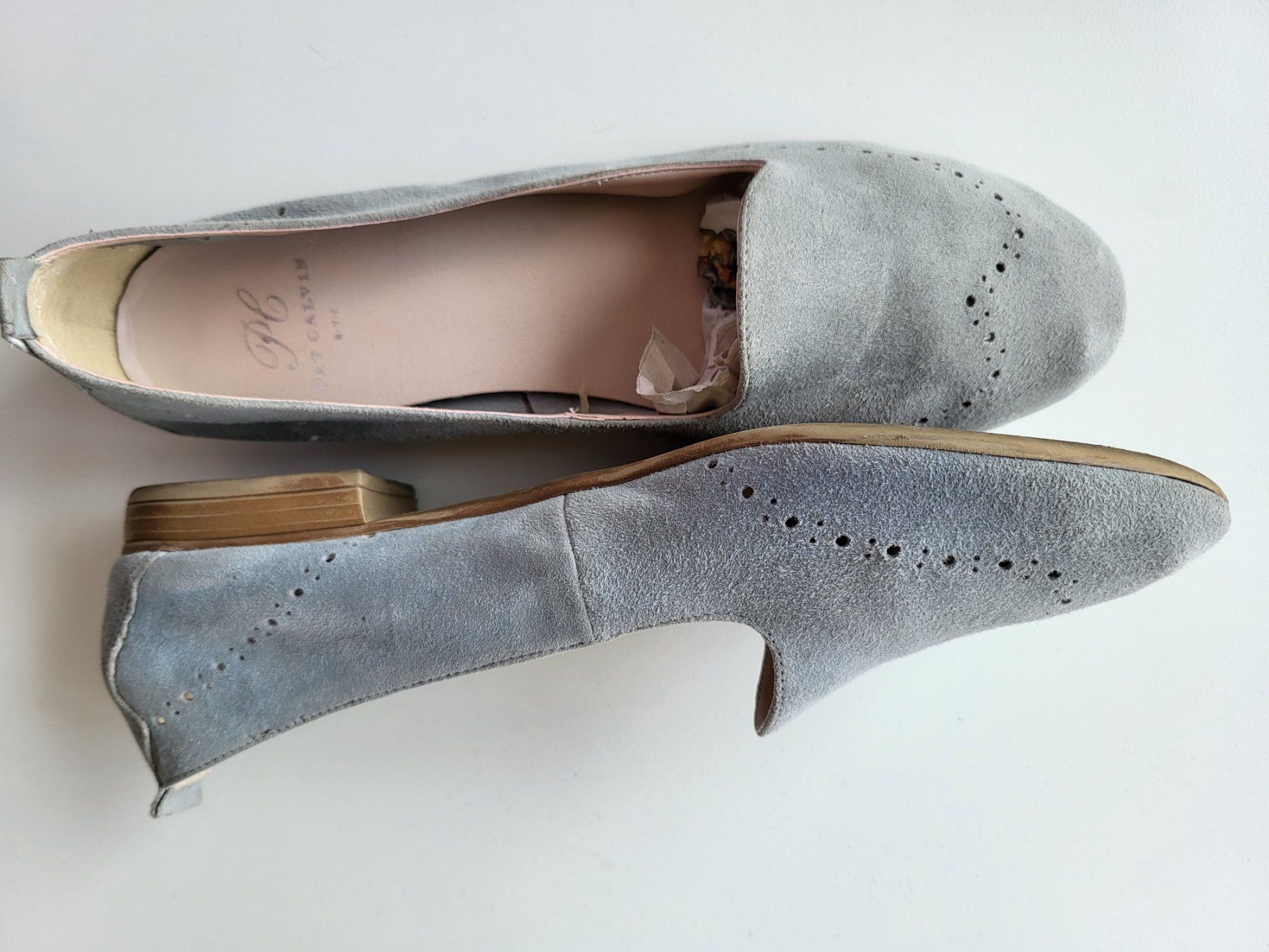 Damenschuhe: Pat Calvin Wildleder Loafers, Gr. 39 - hellblau – Gebraucht aus Baar von clar6 3