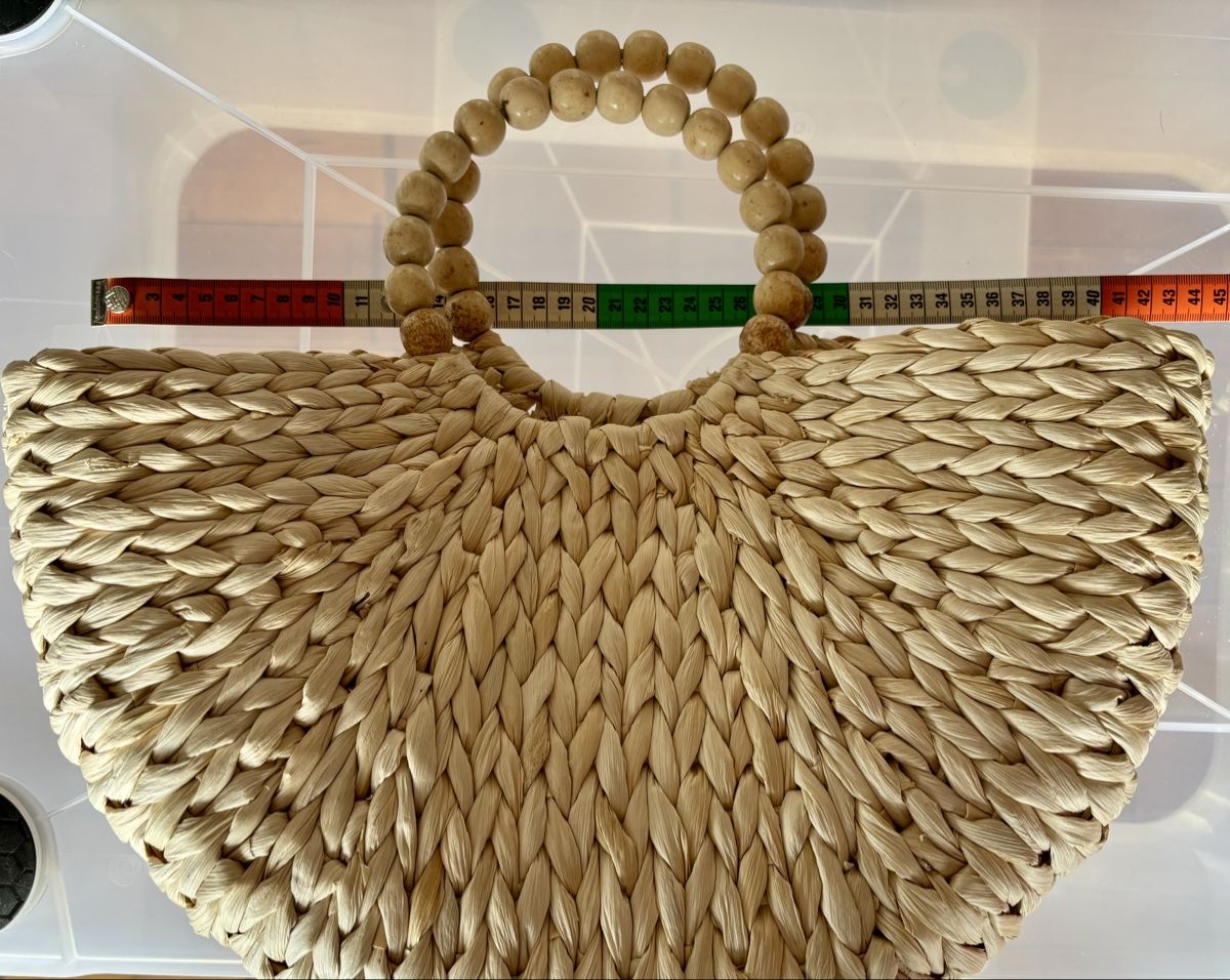 Taschen für Damen: Sac à main paille d'été anse perles bois boho chic – Neu (gemäss Beschreibung) aus Dotzigen von SecondHandGems 3