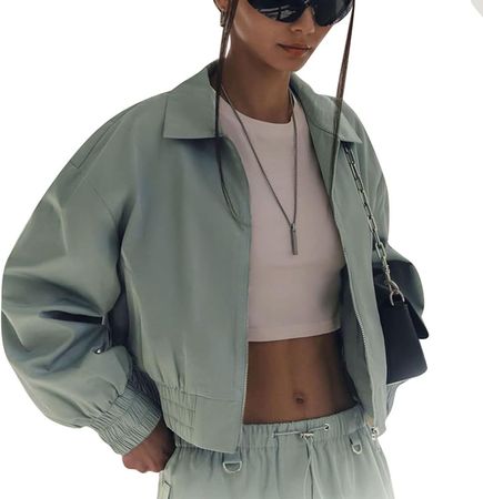 Cropped cargo jacket with skirt
