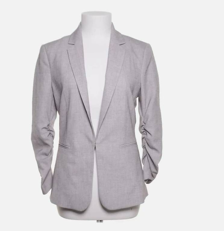 Jacken: H&M, Blazer, Grösse: 38, Grau, Elasthan/Leinen/Polyester – Gebraucht aus Rünenberg von Dgn_63