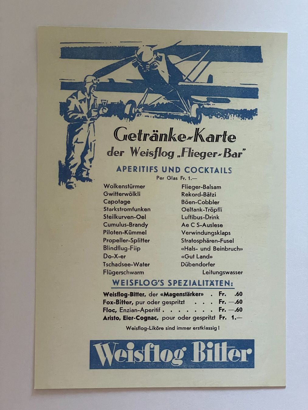 Cartoline postali: Alte Getränkekarte mit Briefmarke – Nuovo (secondo la descrizione) da Menzingen venduto da Wlukas